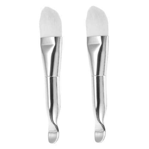 Ipetboom 2 Stück Gesichtsmaske Pinsel Weiche Bürste mit Löffel für Gleichmäßiges Auftragen von Masken Beauty Tool für Sanfte Anwendungen für Hauttypen von Ipetboom