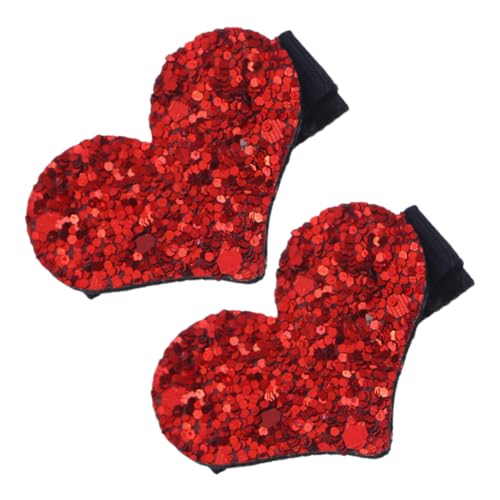 Ipetboom 2stücke Herz-haarspange Mit Pailletten Für Mädchen Funkelnde Glitzer-accessoires Geburtstag-valentinstag-muttertag-party-geschenke von Ipetboom