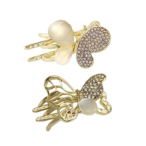 Ipetboom 2stücke Kleine Schmetterlings-haarspangen Opal-haarnadeln Für Frauen Mädchen -haarclips Haarschmuck-accessoires Für Frisuren von Ipetboom