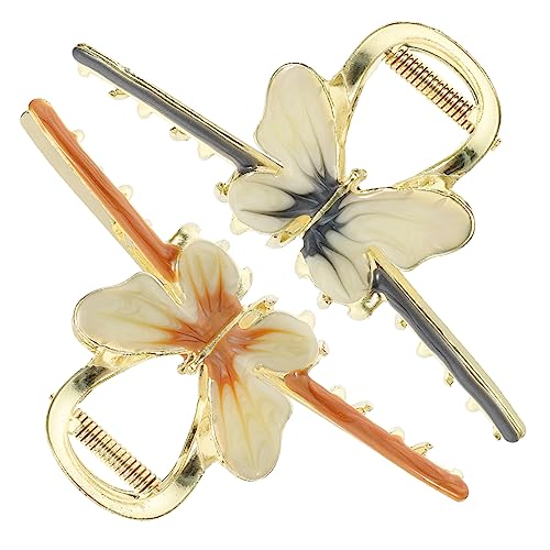 Ipetboom Große Haarspange Schmetterlings-haarspange Für Damen Exquisiter Haarhalter Mit Metallrückseite 2-teiliges Set von Ipetboom