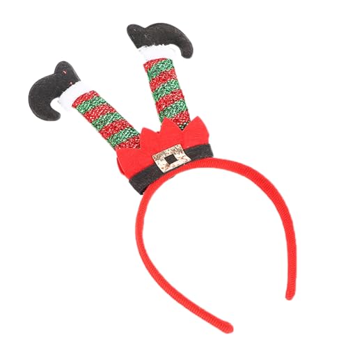 Ipetboom 2stücke Haarband Weihnachten Stil Design Haar Band Kopfschmuck Haar Dekoration Weihnachts Süßigkeiten Fee Beine von Ipetboom