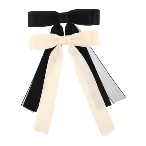 Ipetboom 2 Stück Haarschleifen Clip Braut Mesh Chiffon Schleife Haarspange Schleife Haarnadeln Junggesellinnenabschied Brautjungfern Gastgeschenk Hochzeits Kopfbedeckung Für Frauen von Ipetboom
