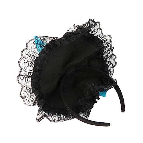 Ipetboom 2 Stück Halloween Hexen Stirnband Blau mit Rüschen Spitze und Pailletten Party und Karneval Kopfschmuck für Cosplay und Festliche Anlässe von Ipetboom