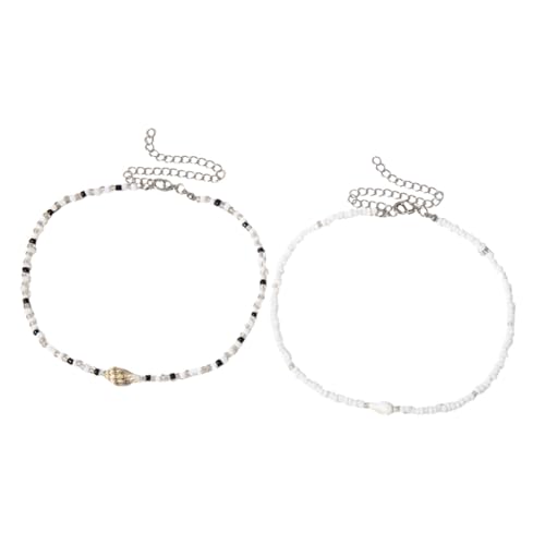 Ipetboom 2 Stück Handgefertigte Perlen Muschelkette Choker Verstellbare Bunte Boho Halskette Tropischer Strand Schmuck für Sommerurlaub und Surfer Modisches für Damen Ipetboom 2 Stück Handgefertigte Perlen Muschelkette Choker Verstellbare Bunte Boho Halskette Tropischer Strand Schmuck für Sommerurlaub und Surfer Modisches für Damen von Ipetboom