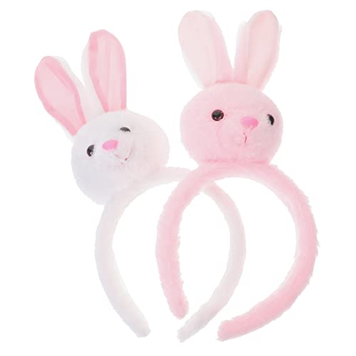 Ipetboom 2pcs Plüsch Bunny Stirnbänder Ostern Party Headwear Ohr Haar Hoops Cosplay Zubehör von Ipetboom