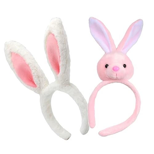 Ipetboom 2stücke Bunny Ohren Haarband Aus Plüsch Für Frauen Für Ostern Kostümpartys Makeup Und Gesichtsreinigung Komfortabel Und Vielseitig Lang von Ipetboom