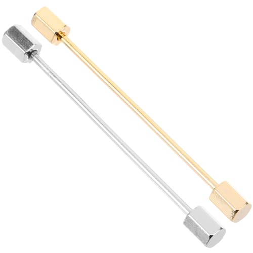 Ipetboom 2 Stück Herren Kragenstifte Metall Hemd Pins Kragenbar Verschluss Elegant Leicht Tragbar für Anzug Hemdkragen Dekoration und Geschenk von Ipetboom
