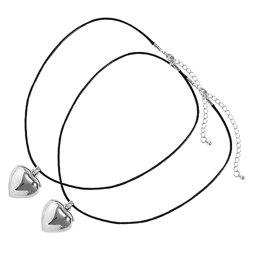 Ipetboom 2 Stück Herz Anhänger Halskette Damen Wachsschnur Kette Stilvolle Clavicle Chain für Partys Reisen Schmuckstücke für Frauen Ipetboom 2 Stück Herz Anhänger Halskette Damen Wachsschnur Kette Stilvolle Clavicle Chain für Partys Reisen Schmuckstücke für Frauen von Ipetboom