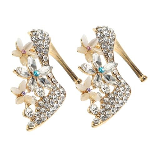 Ipetboom 2 Stück High Heels Brosche Tuchnadel damen accessoires Eleganter Brosche Mode Brosche Stilvolles Accessoire viktorianische Brosche Schmuck im viktorianischen Stil Legierung von Ipetboom