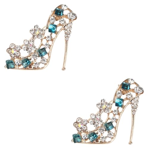 Ipetboom 2 Stück Hochwertige High Heel Brosche für Frauen Eleganter Schmuck mit Funkelnden Strasssteinen für Besondere Anlässe Vielseitige Outfits für Freundinnen oder von Ipetboom