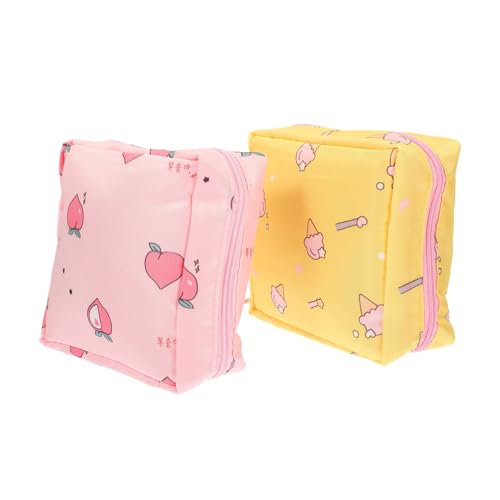 Ipetboom 2 Stück Hygienebeutel Tragbar Tampon Tasche Großer Stauraum für Damen Periodentasche Multifunktional für Tampon Pad Aufbewahrung Unterwegs von Ipetboom