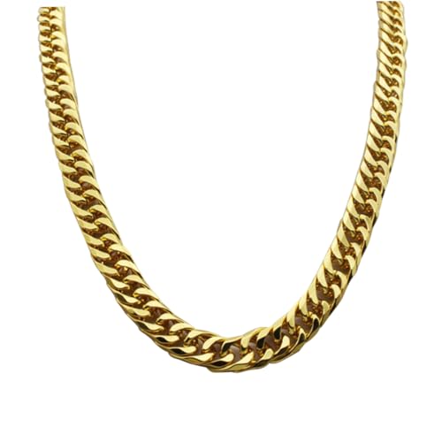Ipetboom 2stücke Goldene Halskette Für Männer Imitation Hip Hop Style Kette Mit Hochglanzpolierter Oberfläche Für Casual Wear von Ipetboom