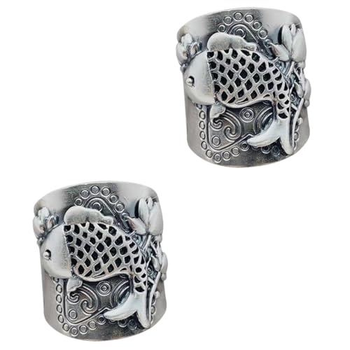 Ipetboom 2 Stück Lotus Finger Ring für Damen Verstellbarer Retro Ring Hochwertigem Eleganter und Charmanter Schmuck für Besondere Anlässe für Alltag und Partys von Ipetboom