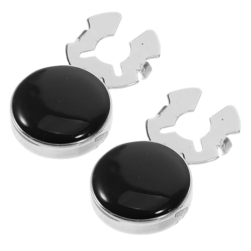 Ipetboom 2 Stück Manschettenknöpfe Herren Teilig Kupfer Set Klassisch Schwarz für Hemd Knöpfe Hochzeitsfest Business Anzug Accessoire Stilvoll Langlebig von Ipetboom