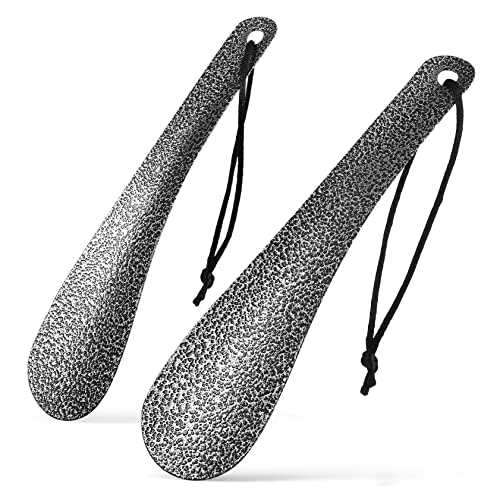 Ipetboom 2 Stück Metall Schuhanzieher Tragbarer Schuhlöffel für Frauen Senioren Erleichtert An Ausziehen von Schuhen Bücken von Ipetboom