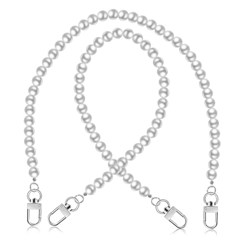 Ipetboom 2 Stück Metall Taillenkette mit Künstlichen Perlen Vintage Hosenkette für Damen Herren Jeans Modeaccessoire Langlebig Rostfrei Vielseitig als Taschenkette Geeignet von Ipetboom