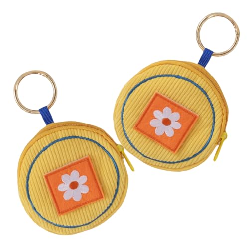 Ipetboom 2 Stück Mini-geldbörse Geldbörse Münzbeutel Kleine Münzgrundstück Kleine Geldbörse Mini -geldbörse Geldbörse Für Damen Süße Handtasche Yellow Cord von Ipetboom