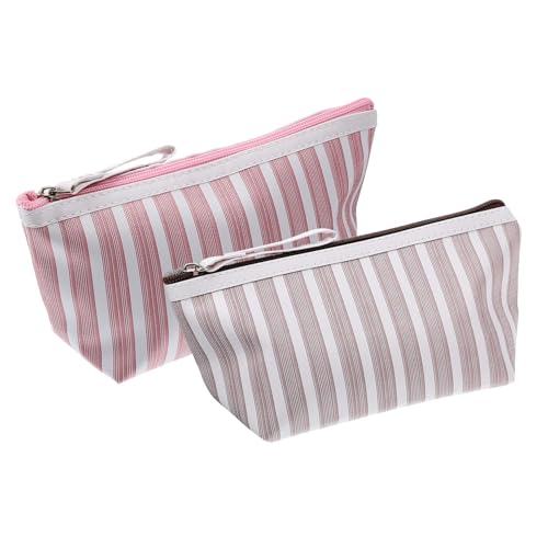 Ipetboom 2 Stück Multifunktionale Kosmetiktasche Damen Gestreift mit Reißverschluss Tragbare Reise Toiletry Bag aus Robustem Material Leicht und Kompakt für Makeup und Pflege Unterwegs Ipetboom 2 Stück Multifunktionale Kosmetiktasche Damen Gestreift mit Reißverschluss Tragbare Reise Toiletry Bag aus Robustem Material Leicht und Kompakt für Makeup und Pflege Unterwegs von Ipetboom