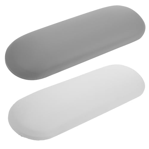 Ipetboom 2 Stück Nail Art Handauflage Armauflage Kissen Weiche Nagel Maniküre Pad Tischmatte Schreibtischunterlage für Schönheitssalon und Zuhause Weiß und Grau von Ipetboom