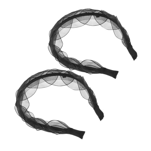Ipetboom 2stücke Pack Mesh Stirnbänder Schwarz Kopfbedeckung Für Damen Mädchen Retro Jahre Kostüm Party Hochzeit Zubehör von Ipetboom
