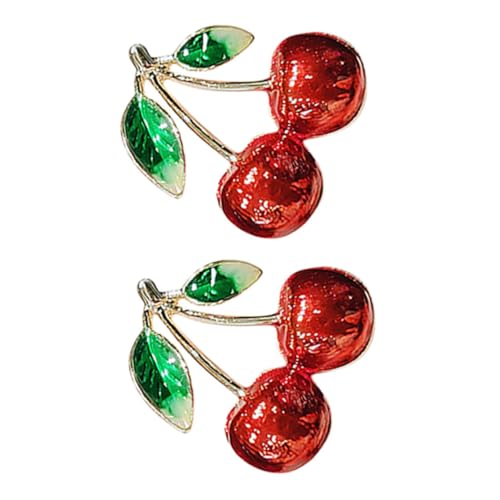 Ipetboom 2 Stück Niedliche Frucht broschen für Damen Modische Anstecknadeln aus Legierung Dekorative Sicherheitsnadeln mit Einzigartigem Frucht motiv Trendige Accessoires für Jacken Blusen von Ipetboom