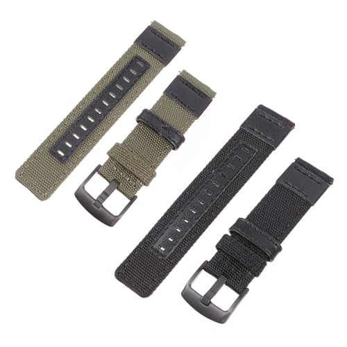Ipetboom 2 Stück Nylon Canvas Armbänder Kompatibel mit Galaxy Watch Langlebig Atmungsaktiv Unisex Ersatzband von Ipetboom
