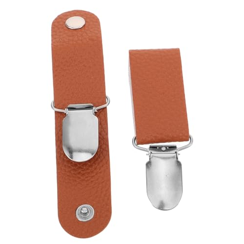 Ipetboom 2 Stück PU Leder Hutclip für Reisen Robuster Huthalter aus Zinklegierung und PU Multifunktional für Rucksack Gepäck Winddicht und Leicht Praktischer Hutclip für Baseballmützen und von Ipetboom