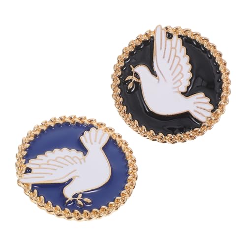 Ipetboom 2 Stück Peace Dove Brosche aus Langlebiger Legierung Modische Anstecknadeln für Damen Dekorative Reverspins für Schals Mäntel Cardigans Stilvolle Schmuckakzente für Kleidung von Ipetboom
