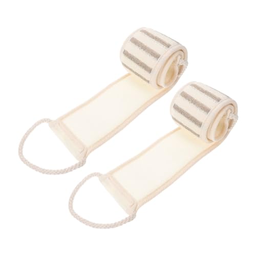 Ipetboom 2 Stück Peelentuch Gesichtstücher Badelappen für den Körper Maker Tablett Peeling-Handschuhe für die Dusche Produkte zur Unterstützung älterer Menschen Badetuch Handtuch Beige von Ipetboom
