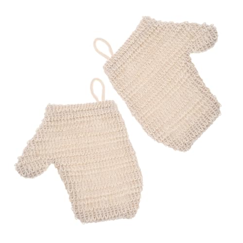 Ipetboom Peeling-badehandschuhe Körperschrubber-handschuh Duschfäustlinge Aus Baumwollleinen Für Damen Einfach Zu Verwenden von Ipetboom