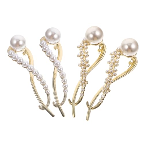 Ipetboom 2 Stück Perlen Haarklammern für Mädchen Haarspangen mit Fischnetz Design Haarschmuck Accessoires Bequem und Stilvoll Passend für Alltag und Besondere Anlässe von Ipetboom