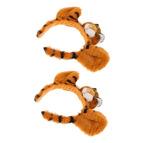 Ipetboom 2stücke Tiger Kostüm Haarband Mit Plüschohren Für Halloween-party Cosplay Und Tier-themen-events Niedliches Und Auffälliges Accessoire Für Jedes Fest von Ipetboom