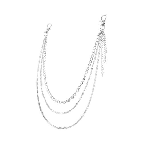 Ipetboom 2 Stück Punk Hüftkette mit Sternenanhänger Robuste Geldbörse Kette für Hip Hop Style Verstellbare Gürtelschlaufe Modisches Accessoire für Damen und Herren von Ipetboom