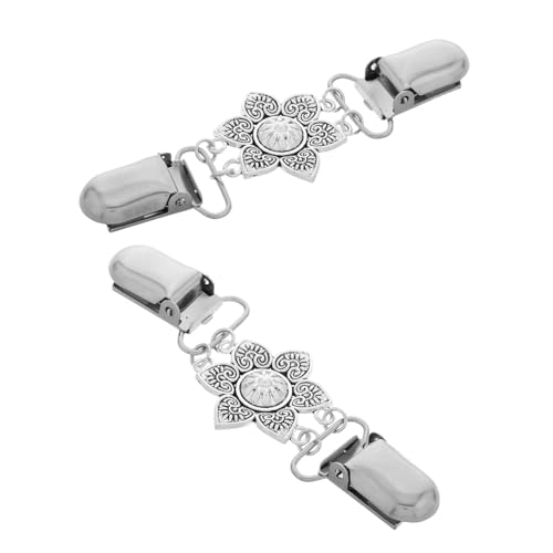 Ipetboom 2 Stück Retro Blumen Schalclips für Damen Vintage Strickjacken und Pullover Clip Zinklegierung Stilvolle Modeaccessoires für Schals und Bekleidung von Ipetboom