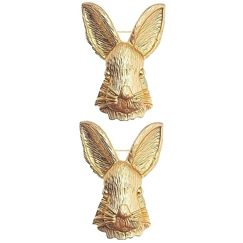 Ipetboom 2 Stück Retro Kaninchen Brosche für Frauen Niedlicher Anstecker für Kleidung Schals Langlebig für Besondere Anlässe von Ipetboom