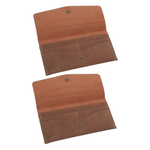 Ipetboom 2 Stück Braune Handtaschen-Karten-geldbörsen - Geschützte Visitenkartenhalter von Ipetboom