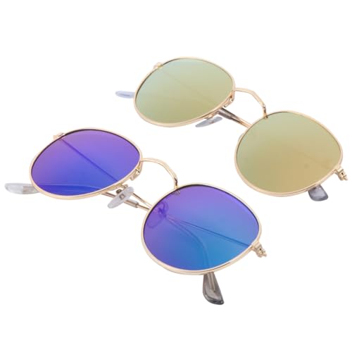 Ipetboom 2 Stück Retro Sonnenbrille Rund Verspiegelt Modisch Unisex für Strand Reise Outdoor Aktivitäten Ipetboom 2 Stück Retro Sonnenbrille Rund Verspiegelt Modisch Unisex für Strand Reise Outdoor Aktivitäten von Ipetboom