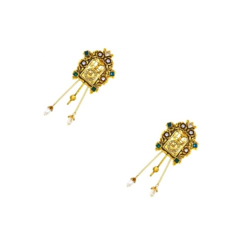 Ipetboom 2 Stück Retro Vogel Wecker Anstecker Brustnadel Vintage Vogel Brosche Uhr Brosche Anstecknadeln Vintage Brosche Kleidungszubehör Hat Vintage Design Brosche von Ipetboom
