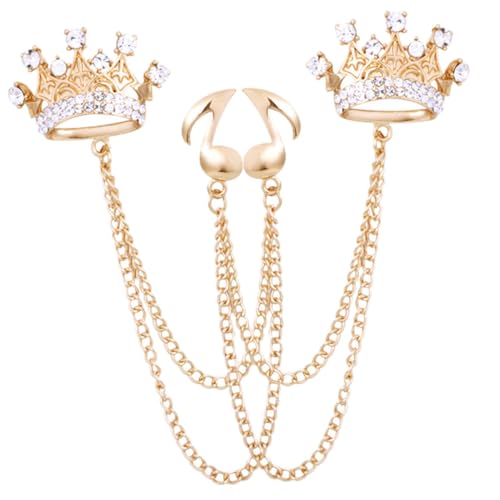 Ipetboom 2 Stück Rhinestone Brosche für Herren Musikalische Noten Anstecknadeln aus Langlebigem Material Anstecker für Anzüge Hemden Jacken Geeignet für Partys und Business Events von Ipetboom