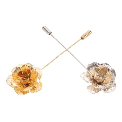 Ipetboom 2 Stück Rosenblumen Anstecknadel Rose Boutonniere Brosche Strickjacke Schal Krawattennadel Für Hochzeit Party Abschlussball Bräutigam Herrenanzüge Dekoration von Ipetboom