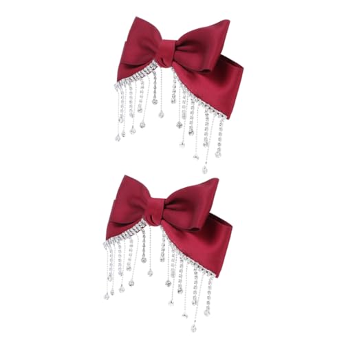 Ipetboom 2 Stück Rote Bogen Haarklammer im Nationalstil Haarspange mit Strass für Damen Perfektes Haarschmuck für Besondere Anlässe und Alltag von Ipetboom