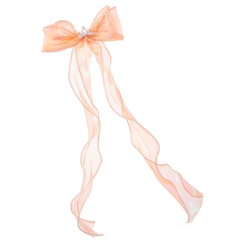 Ipetboom 2 Stück Schleife Haarnadel große Haarnadeln Feenhafte Haarspangen meerjungfrau haar Schleife für die Haare Bögen Clip auf Haarspangen Schleife Haarspangen Frauen Spitze Orange von Ipetboom