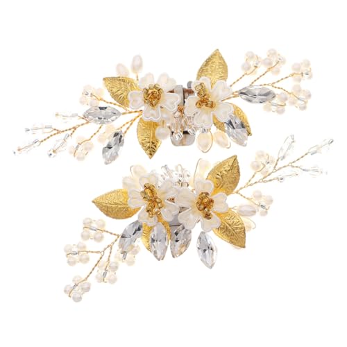 Ipetboom 2 Stück Schuhschmuck Pack Perlen Schuhclips Abnehmbare Dekorative Schuhschnallen für Damen Vielseitig für Pumps Sandalen zur Verlobung oder Hochzeit von Ipetboom