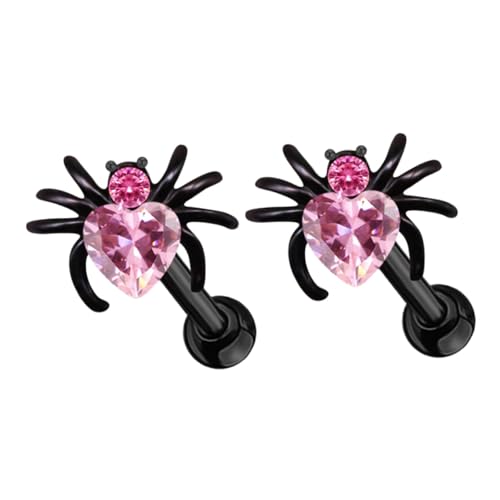 Ipetboom 2 Stück Schwarze Spinnen Ohrstecker Kleine Tier Ohrringe für Frauen Halloween Schmuck Alltag Party von Ipetboom