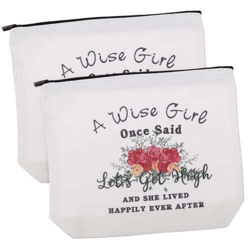 Ipetboom 2 Stück Segeltuch Kosmetiktaschen mit Reißverschluss Kleine Multifunktionale Damen Schminktaschen und Münzbeutel Tragbare Organizer für Münzen und Hygieneartikel Robust und von Ipetboom