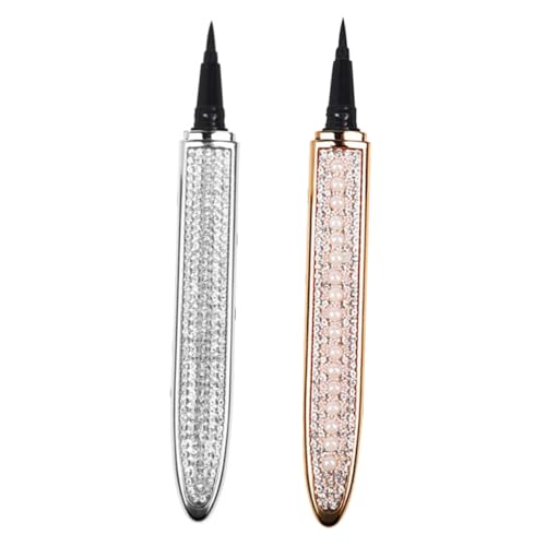 Ipetboom 2 Stück Selbstklebende Eyeliner Stifte im Wasserdichter Präziser Augenstift für Dramatische für Unterwegs und Reisen Leicht und Einfach Anzuwenden Lösung für Makelloses Make Up von Ipetboom