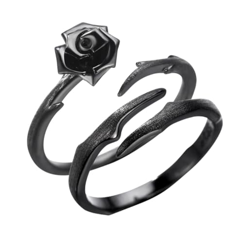 Ipetboom 2stücke Offene Ringe Sterlingsilber Dornrosenring Zarte Fingerdekorringe Eheringe Modische Ringe Für Langlebig Fein Verarbeitet von Ipetboom