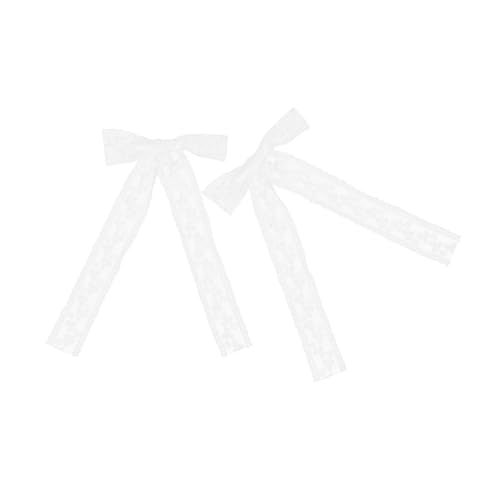 Ipetboom 2stücke Haarschleife Mit Spitze Und Streamer Bogen-haarclips Haarspangen Mit Schleife Dekorativer Haarschmuck Für Damen Geeignet Für Verschiedene Anlässe von Ipetboom
