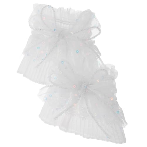 Ipetboom 2stücke Damen Handgelenk Spitzenmanschetten Mit -bowknot Falsche Ärmel Für Hochzeiten Partys Und Besondere Anlässe Und Bequeme von Ipetboom