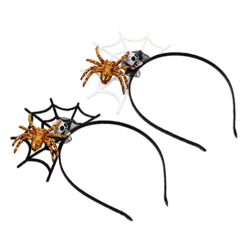 Ipetboom 2 Stück Stirnband Mit Spinnenschädel Kinderstirnbänder Haarteile Haarspangen Haarbänder Haarspangen Make Up Stirnband Clips Für Haare Geisterspinne Halloween Cosplay von Ipetboom